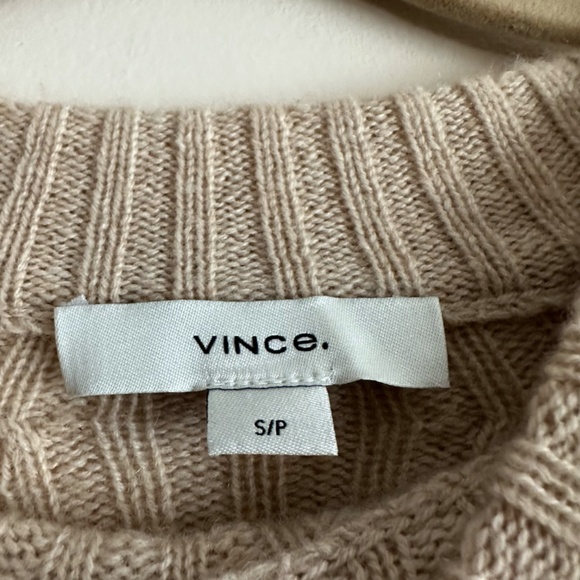 Vince • Wool & Cashmere Rib Sweater‎ in Natural - Picture 4 of 8